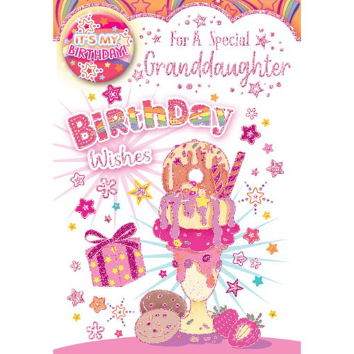 Picture of SPECIAL GRANDDAUGHTER BIRTHDAY BADGE CARD